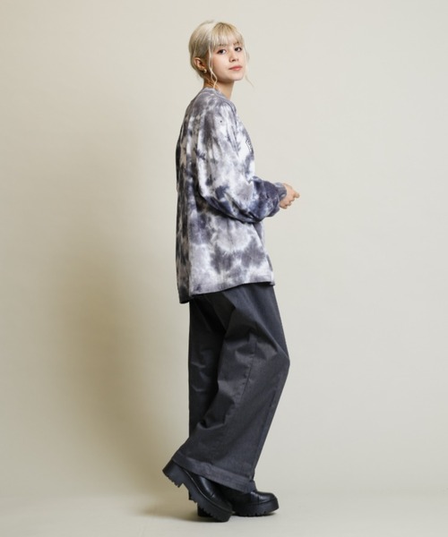 Dickies（ディッキーズ）の「【ムラサキスポーツ別注】Dickies/ディッキーズ  ワイドストレッチパンツ ウェストロゴ   18373000（その他パンツ・レディース・イエロー/ベージュ/ピンク/ブラック/ブルー/グレー・M/L）」の11枚目の写真