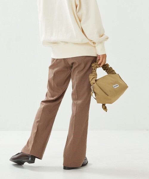 FREAK'S STORE（フリークスストア）の「センタープレスフレアチェックパンツ（スラックス・レディース・ピンク/グリーン・SMALL/MEDIUM）」の16枚目の写真