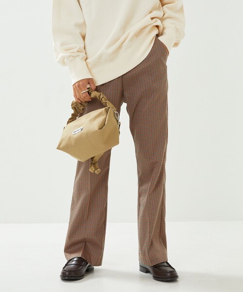 FREAK'S STORE（フリークスストア）の「センタープレスフレアチェックパンツ（スラックス・レディース・ピンク/グリーン・SMALL/MEDIUM）」の14枚目の写真