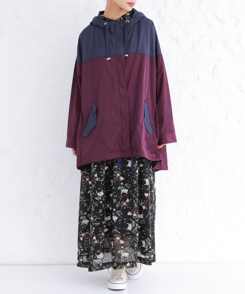 osharewalker（オシャレウォーカー）の「【廃盤】『テントライン配色ナイロンブルゾン』（マウンテンパーカー・レディース・プラム/ライトベージュ/ブラック・FREE）」の9枚目の写真