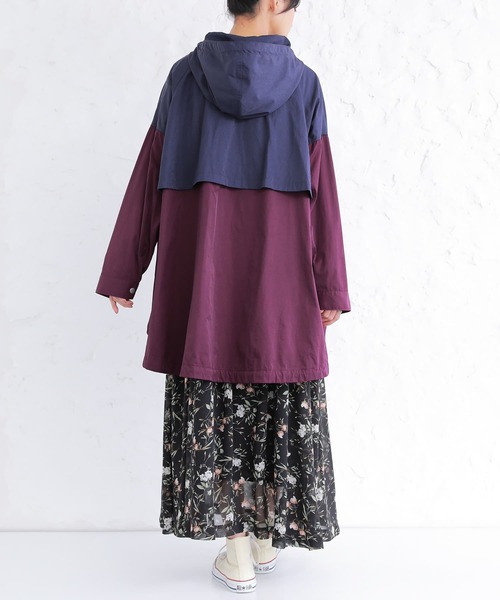 osharewalker（オシャレウォーカー）の「【廃盤】『テントライン配色ナイロンブルゾン』（マウンテンパーカー・レディース・プラム/ライトベージュ/ブラック・FREE）」の10枚目の写真