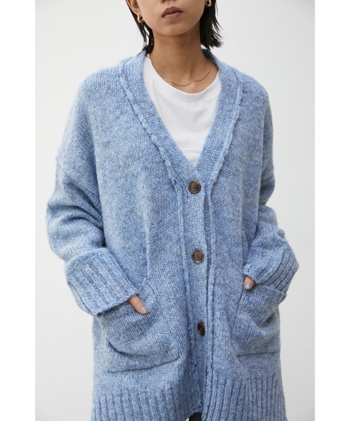 crie conforto(クリーコンフォルト)の「MIXシャギーニットカーディガン(カーディガン/ボレロ・レディース・マスタード/ブラウン/グリーン/グレー/サンドベージュ/ライトブルー・FREE)」の6枚目の写真