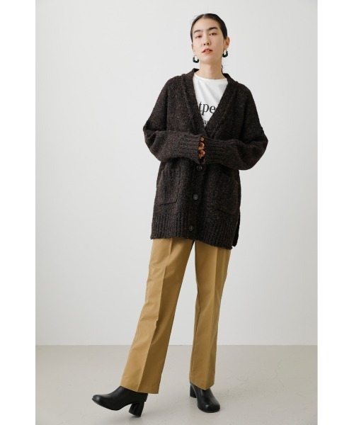 crie conforto(クリーコンフォルト)の「MIXシャギーニットカーディガン(カーディガン/ボレロ・レディース・マスタード/ブラウン/グリーン/グレー/サンドベージュ/ライトブルー・FREE)」の21枚目の写真