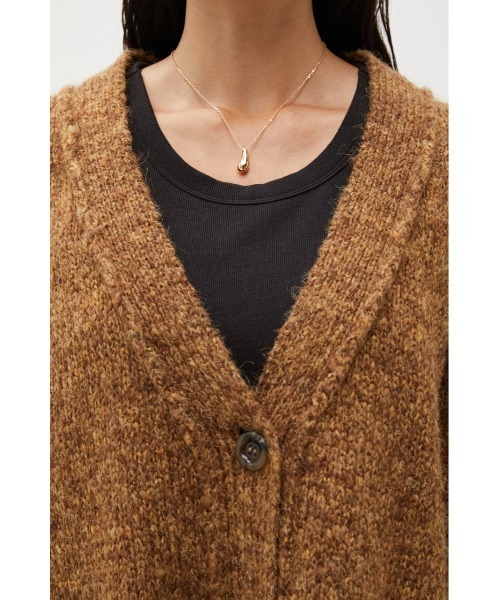 crie conforto(クリーコンフォルト)の「MIXシャギーニットカーディガン(カーディガン/ボレロ・レディース・マスタード/ブラウン/グリーン/グレー/サンドベージュ/ライトブルー・FREE)」の8枚目の写真