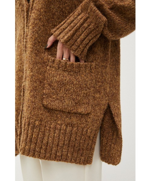 crie conforto(クリーコンフォルト)の「MIXシャギーニットカーディガン(カーディガン/ボレロ・レディース・マスタード/ブラウン/グリーン/グレー/サンドベージュ/ライトブルー・FREE)」の10枚目の写真