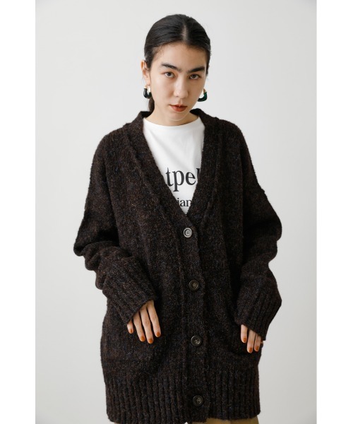 crie conforto(クリーコンフォルト)の「MIXシャギーニットカーディガン(カーディガン/ボレロ・レディース・マスタード/ブラウン/グリーン/グレー/サンドベージュ/ライトブルー・FREE)」の20枚目の写真