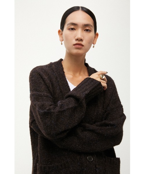 crie conforto(クリーコンフォルト)の「MIXシャギーニットカーディガン(カーディガン/ボレロ・レディース・マスタード/ブラウン/グリーン/グレー/サンドベージュ/ライトブルー・FREE)」の13枚目の写真