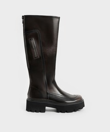 CHARLES & KEITH | チャンキープラットフォーム ニーハイブーツ(ブーツ)