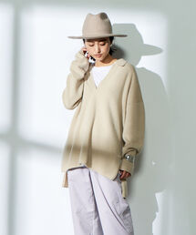 NOLLEY’S | ウールカシミヤポロ衿ロングニット(ニット/セーター)