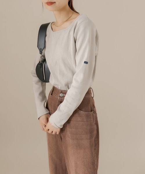 mline（エムライン）の「[mline] チビ長袖ロングTシャツ（Tシャツ/カットソー・レディース・チャコールグレー/ブラック/ベージュ/グリーン/ピンク/オフホワイト/レッド/ブルー・FREE）」の22枚目の写真