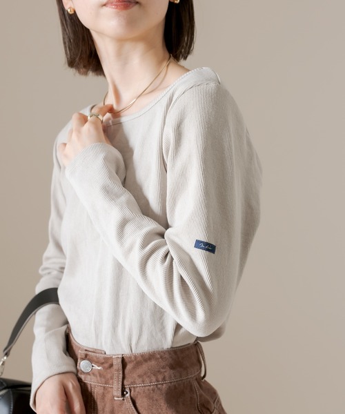 mline（エムライン）の「[mline] チビ長袖ロングTシャツ（Tシャツ/カットソー・レディース・チャコールグレー/ブラック/ベージュ/グリーン/ピンク/オフホワイト/レッド/ブルー・FREE）」の17枚目の写真