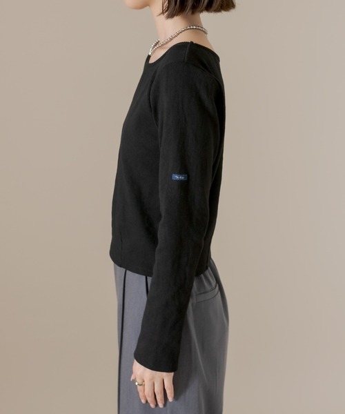 mline（エムライン）の「[mline] チビ長袖ロングTシャツ（Tシャツ/カットソー・レディース・チャコールグレー/ブラック/ベージュ/グリーン/ピンク/オフホワイト/レッド/ブルー・FREE）」の14枚目の写真