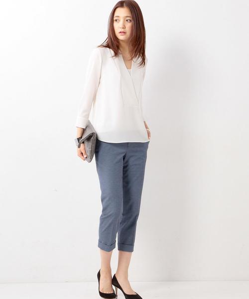 UNITED ARROWS（ユナイテッドアローズ）の「○UAB P/C/L ドビー スリム パンツ∂♯◆（その他パンツ・レディース・ベージュ/ロイヤルブルー/ネイビー・36/38/40/34）」の8枚目の写真