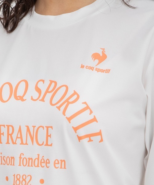 le coq sportif（ルコックスポルティフ）の「ルコック ヘランカハイゲージニットロングスリーブシャツ スポーツウエア レディース 長袖シャツ 吸汗速乾 UVカット エコ トレーニングウエア（Tシャツ/カットソー・レディース・ホワイト/ブラック/ネイビー/ブラウン・M/XL/S/L）」の19枚目の写真