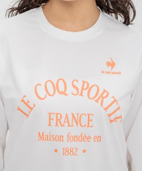 le coq sportif（ルコックスポルティフ）の「ルコック ヘランカハイゲージニットロングスリーブシャツ スポーツウエア レディース 長袖シャツ 吸汗速乾 UVカット エコ トレーニングウエア（Tシャツ/カットソー・レディース・ホワイト/ブラック/ネイビー/ブラウン・M/XL/S/L）」の20枚目の写真