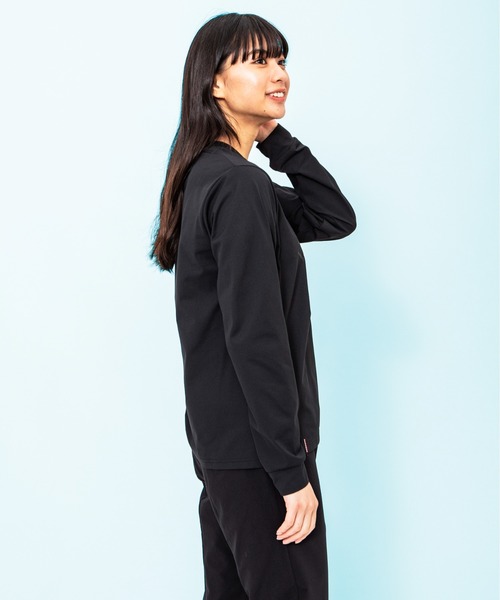 le coq sportif（ルコックスポルティフ）の「ルコック ヘランカハイゲージニットロングスリーブシャツ スポーツウエア レディース 長袖シャツ 吸汗速乾 UVカット エコ トレーニングウエア（Tシャツ/カットソー・レディース・ホワイト/ブラック/ネイビー/ブラウン・M/XL/S/L）」の11枚目の写真
