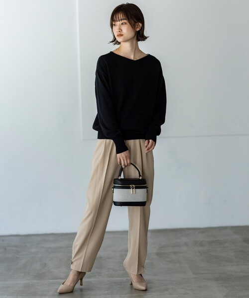 THE SHOP TK （ザ ショップ ティーケー ）の「◆【前後2way/オーガニックコットン】ベーシックニット（ニット/セーター・レディース・ブラック/イエロー/ブルー/ライトベージュ/ホワイト系その他3/ピンク系・11/12/13）」の13枚目の写真