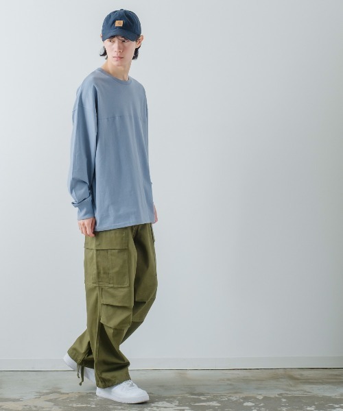 improves(インプローブス)の「USコットン フットボール ロンT(Tシャツ/カットソー・メンズ・ダークグリーン/オフホワイト/チャコール/ピンク/杢グレー/ブラック/ブルー/ネイビー/ブラウン/ベージュ・LARGE/MEDIUM/X-LARGE)」の12枚目の写真