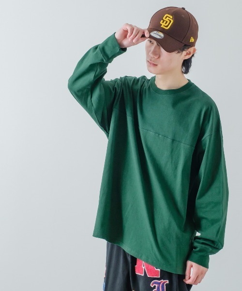 improves(インプローブス)の「USコットン フットボール ロンT(Tシャツ/カットソー・メンズ・ダークグリーン/オフホワイト/チャコール/ピンク/杢グレー/ブラック/ブルー/ネイビー/ブラウン/ベージュ・LARGE/MEDIUM/X-LARGE)」の11枚目の写真