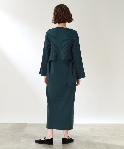 THE SHOP TK （ザ ショップ ティーケー ）の「◆【洗える/2点セット】リブニットワンピース（ワンピース・レディース・ブラック/ライトベージュ/ダークグリーン・13/12）」の17枚目の写真