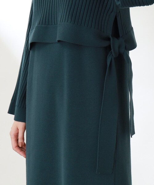 THE SHOP TK （ザ ショップ ティーケー ）の「◆【洗える/2点セット】リブニットワンピース（ワンピース・レディース・ブラック/ライトベージュ/ダークグリーン・13/12）」の15枚目の写真