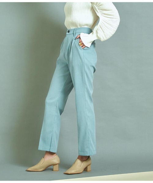 Settimissimo（セッティミッシモ）の「起毛ツイルインサイドスリットパンツ（その他パンツ・レディース・パープル/ブルー・FREE）」の3枚目の写真