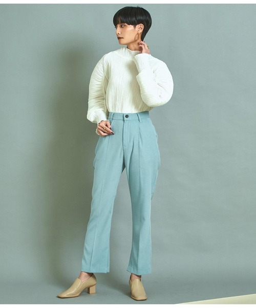 Settimissimo（セッティミッシモ）の「起毛ツイルインサイドスリットパンツ（その他パンツ・レディース・パープル/ブルー・FREE）」の6枚目の写真