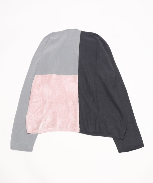 EMPORIO ARMANI（エンポリオアルマーニ）の「【エンポリオ アルマーニ】セーター カシミア混紡製 インターシャパッチワーク（ニット/セーター・レディース・グレー・SMALL/X-SMALL/MEDIUM）」の2枚目の写真