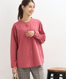 SHOO・LA・RUE | バンドカラー前開きシャツ(シャツ/ブラウス)