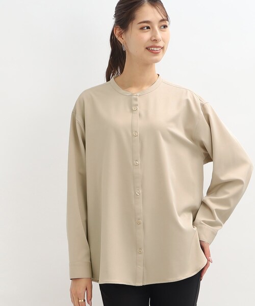 SHOO・LA・RUE（シューラルー）の「◆バンドカラー前開きシャツ（シャツ/ブラウス・レディース・ホワイト系/ピンク系/サンドベージュ・00）」の18枚目の写真