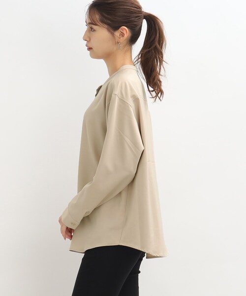 SHOO・LA・RUE（シューラルー）の「◆バンドカラー前開きシャツ（シャツ/ブラウス・レディース・ホワイト系/ピンク系/サンドベージュ・00）」の19枚目の写真