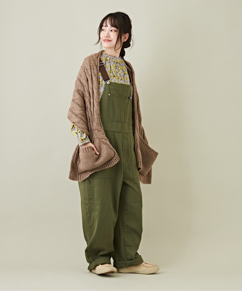 CUBE SUGAR（キューブシュガー）の「WEB限定ケーブル柄ポケット付きニットストール（ストール/ショール・レディース・ベージュ/モカ/ブラック・M）」の5枚目の写真