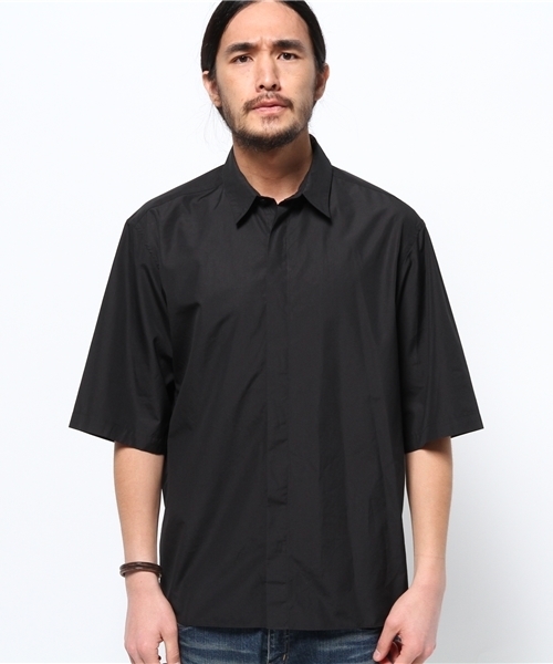 EDIFICE（エディフィス）の「◇120/2 タイプライター レギュラーヒヨクハンソデシャツ（シャツ/ブラウス・メンズ・ブラック/ホワイト・46/44/48）」の7枚目の写真