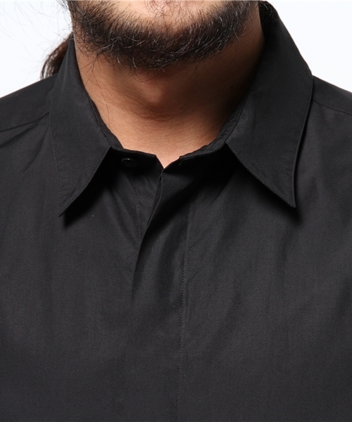 EDIFICE（エディフィス）の「◇120/2 タイプライター レギュラーヒヨクハンソデシャツ（シャツ/ブラウス・メンズ・ブラック/ホワイト・46/44/48）」の10枚目の写真