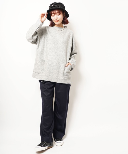 ORCIVAL（オーシバル）の「WOOL JERSEY MOCK NECK（その他トップス・レディース・グレー系その他/ネイビー・1）」の6枚目の写真