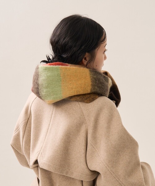 FREAK'S STORE（フリークスストア）の「【WEB限定】チェックボリュームマフラー（マフラー・レディース・ピンク/オレンジ/ブラック/ブルー・ONE SIZE）」の13枚目の写真