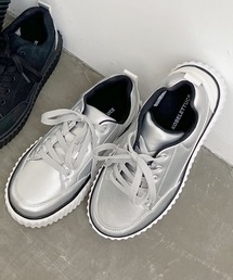 厚底チャンキーフラットソールスニーカーシューズ