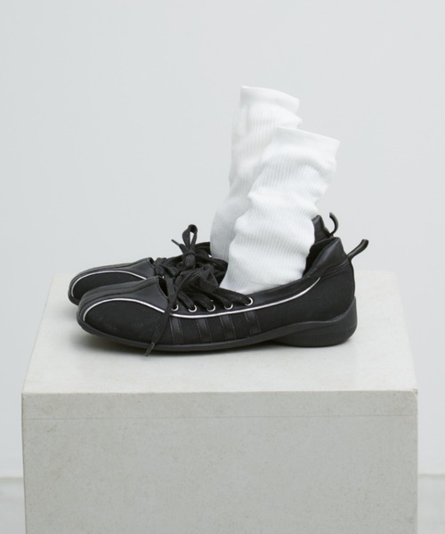 Aunt Marie's（アントマリーズ）の「シンプルリブソックス / カラーソックス（ソックス/靴下・レディース・ダークグレー/マスタード/ブルー/ホワイト/ブラック/ベージュ/ライトグレー/ライトグリーン/ピンク/イエロー・FREE）」の2枚目の写真