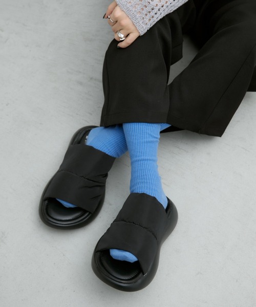 Aunt Marie's（アントマリーズ）の「シンプルリブソックス / カラーソックス（ソックス/靴下・レディース・ダークグレー/マスタード/ブルー/ホワイト/ブラック/ベージュ/ライトグレー/ライトグリーン/ピンク/イエロー・FREE）」の8枚目の写真