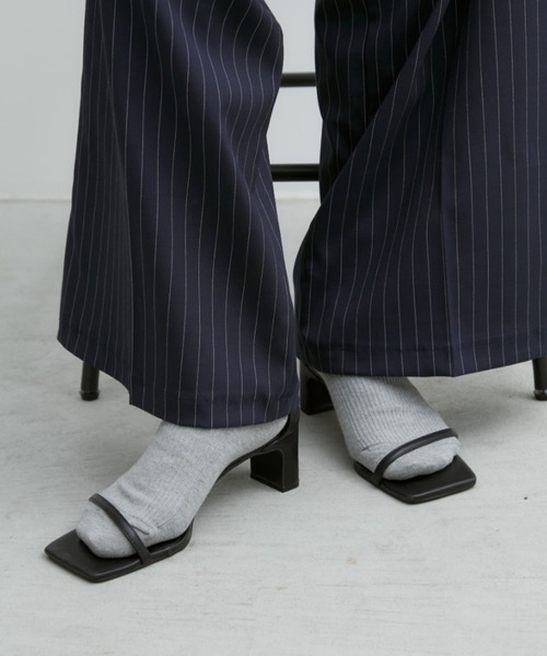 Aunt Marie's（アントマリーズ）の「シンプルリブソックス / カラーソックス（ソックス/靴下・レディース・ダークグレー/マスタード/ブルー/ホワイト/ブラック/ベージュ/ライトグレー/ライトグリーン/ピンク/イエロー・FREE）」の4枚目の写真