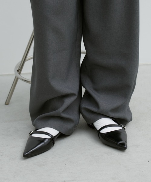 Aunt Marie's（アントマリーズ）の「シンプルリブソックス / カラーソックス（ソックス/靴下・レディース・ダークグレー/マスタード/ブルー/ホワイト/ブラック/ベージュ/ライトグレー/ライトグリーン/ピンク/イエロー・FREE）」の14枚目の写真