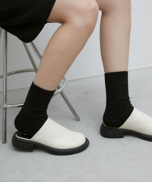 Aunt Marie's（アントマリーズ）の「シンプルリブソックス / カラーソックス（ソックス/靴下・レディース・ダークグレー/マスタード/ブルー/ホワイト/ブラック/ベージュ/ライトグレー/ライトグリーン/ピンク/イエロー・FREE）」の17枚目の写真