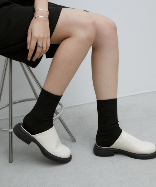 Aunt Marie's（アントマリーズ）の「シンプルリブソックス / カラーソックス（ソックス/靴下・レディース・ダークグレー/マスタード/ブルー/ホワイト/ブラック/ベージュ/ライトグレー/ライトグリーン/ピンク/イエロー・FREE）」の18枚目の写真