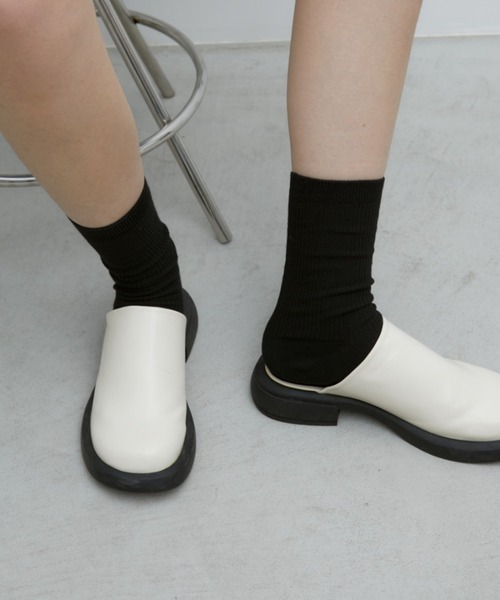 Aunt Marie's（アントマリーズ）の「シンプルリブソックス / カラーソックス（ソックス/靴下・レディース・ダークグレー/マスタード/ブルー/ホワイト/ブラック/ベージュ/ライトグレー/ライトグリーン/ピンク/イエロー・FREE）」の20枚目の写真