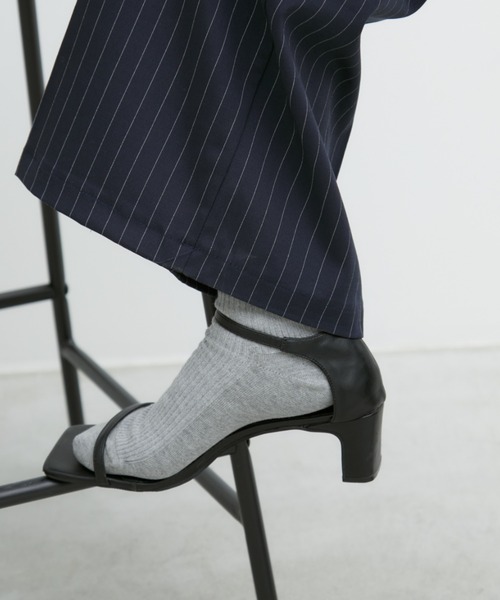 Aunt Marie's（アントマリーズ）の「シンプルリブソックス / カラーソックス（ソックス/靴下・レディース・ダークグレー/マスタード/ブルー/ホワイト/ブラック/ベージュ/ライトグレー/ライトグリーン/ピンク/イエロー・FREE）」の22枚目の写真