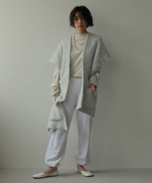 ETRE TOKYO(エトレトウキョウ)の「スウェットピンタックパンツ(スウェットパンツ・レディース・ネイビー/ホワイト・S/M)」の11枚目の写真