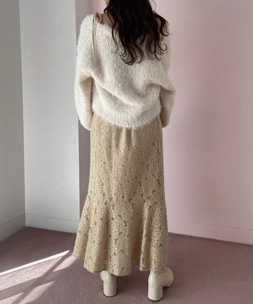 one after another NICE CLAUP(ワンアフターアナザーナイスクラップ)の「【着丈の調節可能】 肩リボンマーメイドキャミワンピース(ワンピース・レディース・ブラック系その他/アイボリー/ベージュ系その他/ブラック・FREE)」の8枚目の写真