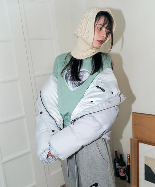 FANCY CLUB(ファンシークラブ)の「NASTY FANCY CLUB/PADDINGショートジャケット 2174369(ブルゾン・レディース・グレー/ブラック・FREE)」の9枚目の写真