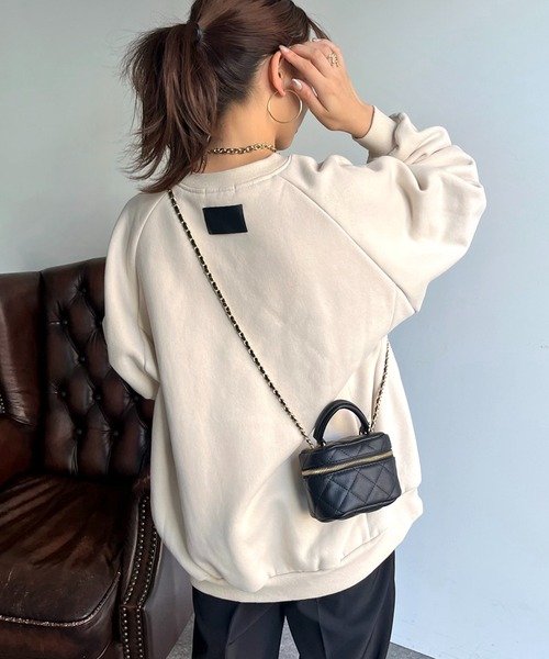 prose verse（プロズヴェール）の「スクエアキルティングチェーンバッグ（ショルダーバッグ・レディース・オフホワイト/ブラック・ﾌﾘ-）」の3枚目の写真