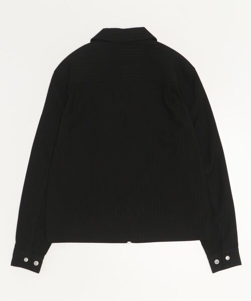 さくらい/john varvatos 46サイズ　wool 黒ピンストライ ssstein / シュタイン】WOOL SILK KNIT CREW NECK LS - BLACK